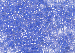 Бисер Япония MIYUKI Delica цилиндр 10/0 5 г DBM-0240 кристалл сапфир блеск с цветной линией