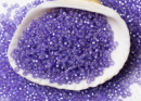 Бисер Япония MIYUKI Seed Beads 15/0 5г 1654 окрашенный фиолетовый полуматовый серебряная линия внутри