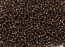 Бисер Япония MIYUKI Seed Beads 15/0 5г 0005F тёмно-топаз матовый серебряная линия внутри